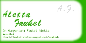 aletta faukel business card
